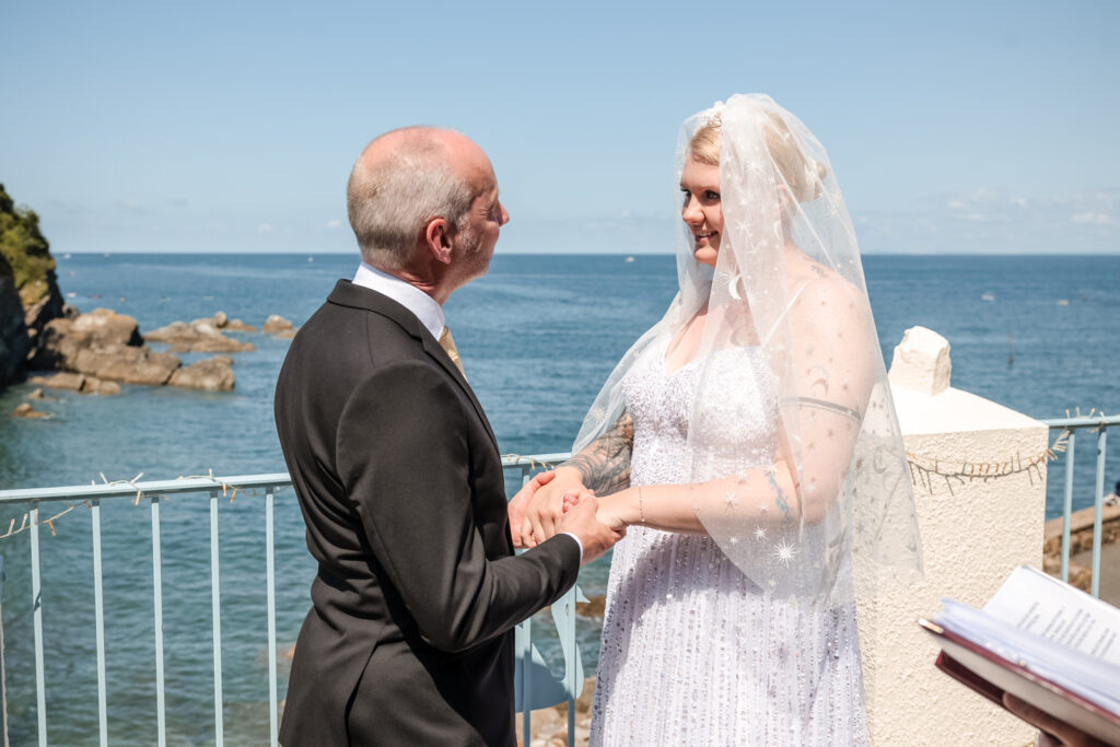 Wedding Couple Holding Hands