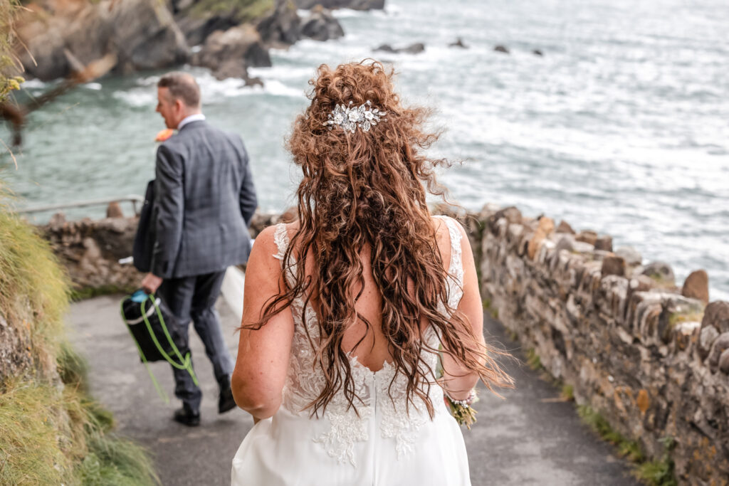 Close-up of Brides Hair